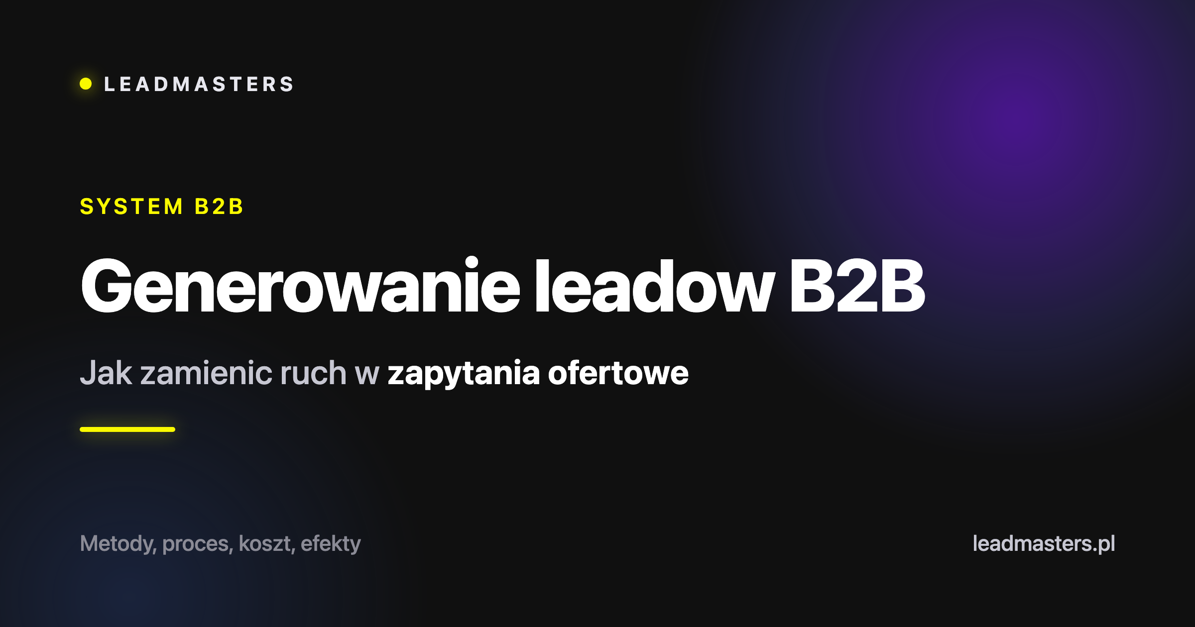 Generowanie leadów - lead genetarion