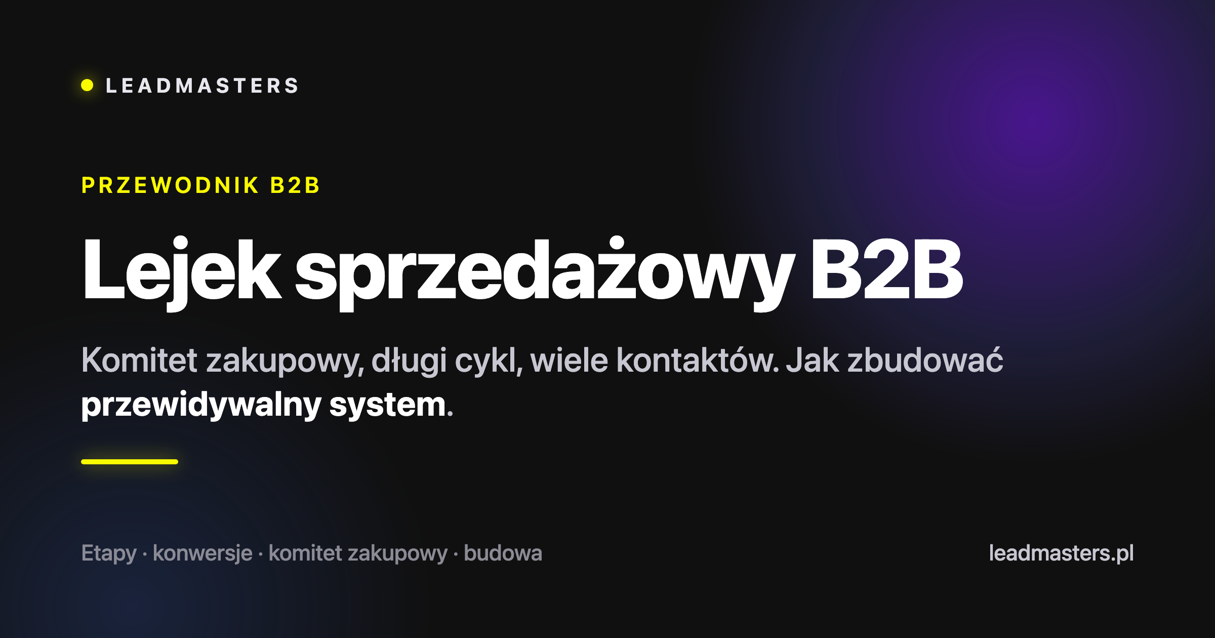 Lejek sprzedażowy B2B