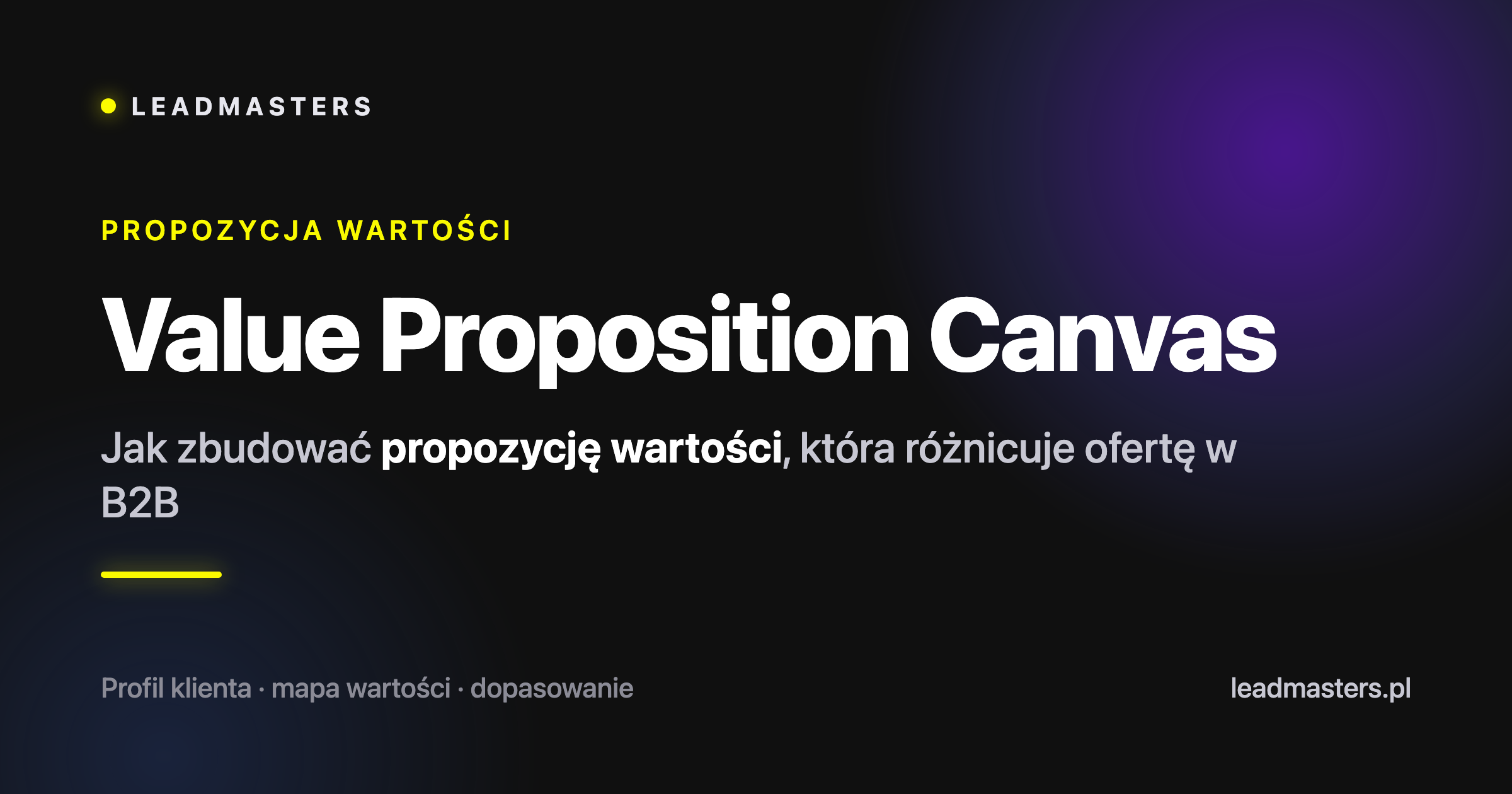Propozycja Wartości Propozycja Wartości