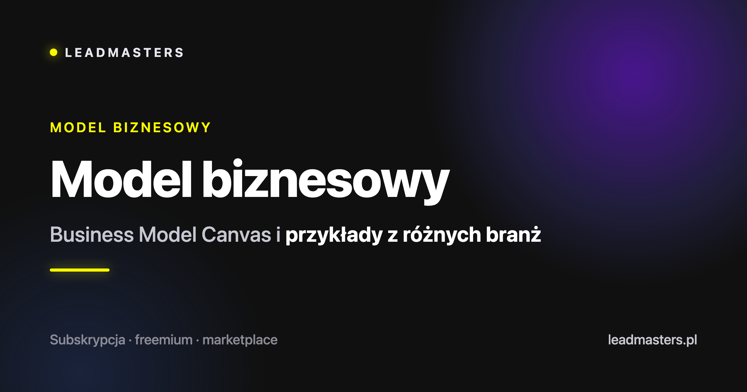 Model biznesowy
