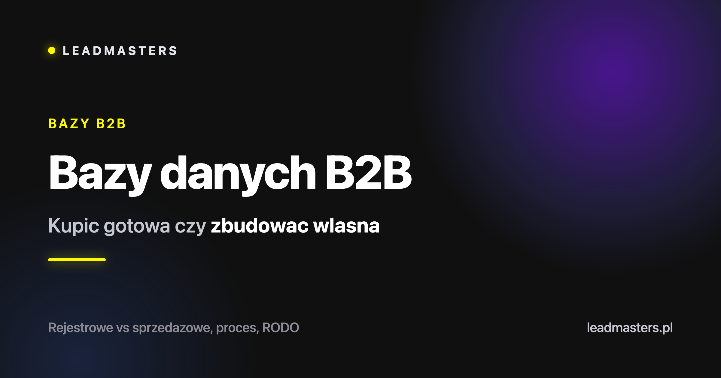 Baza leadów B2B Baza leadów B2B
