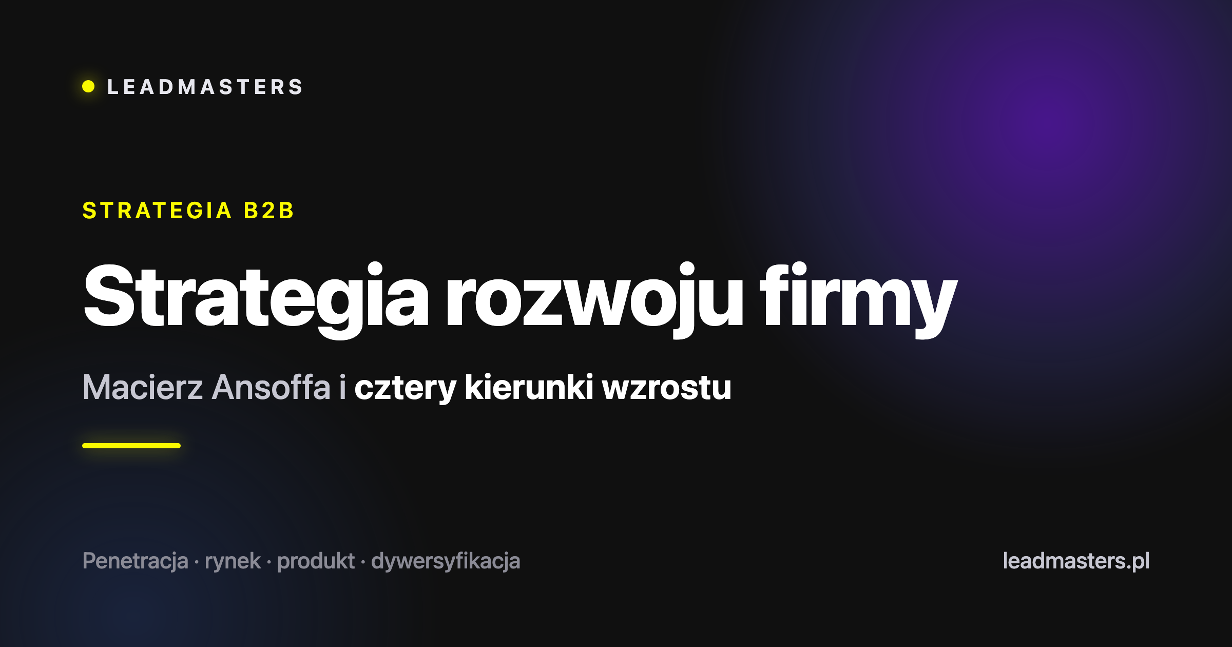 Strategia rozwoju firmy