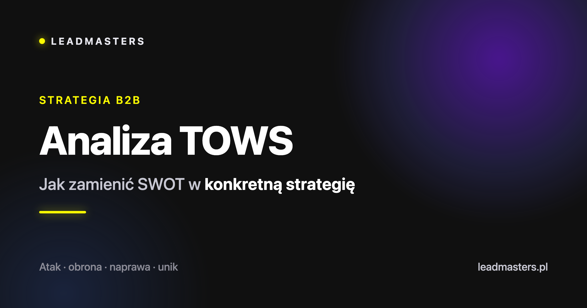 Analiza SWOT i TOWS